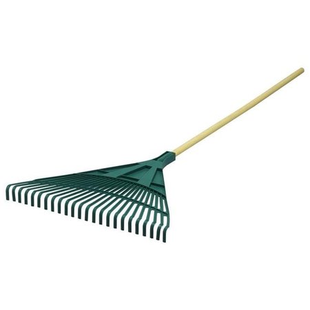 YOHO Yoho 567420 54 in. American Choice Leaf Rake with 24 in. Poly Wood Handle; Black 567420